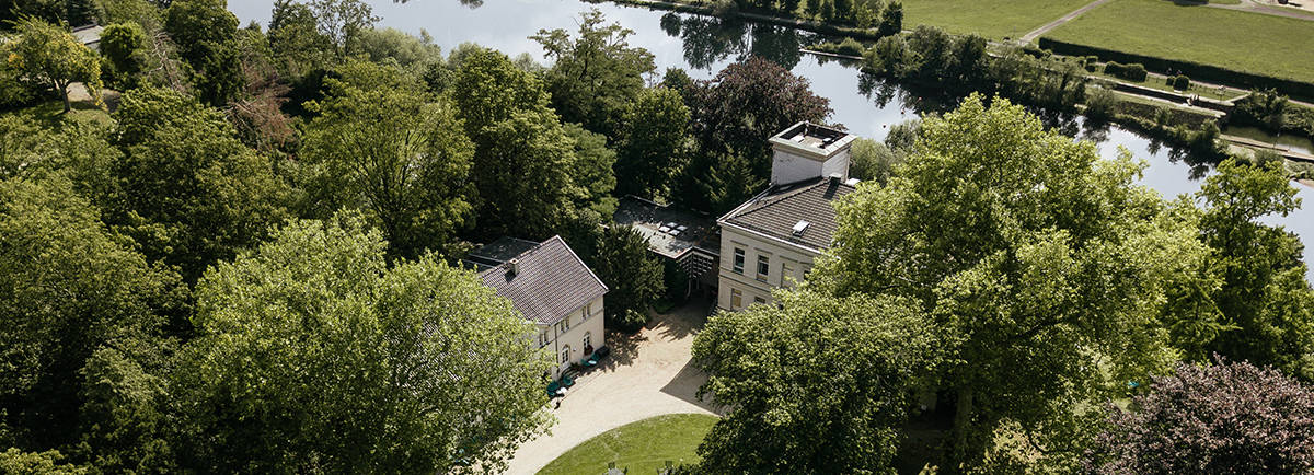 Blick von Oben auf die Villa Vogelsang inkl.. Ruhr